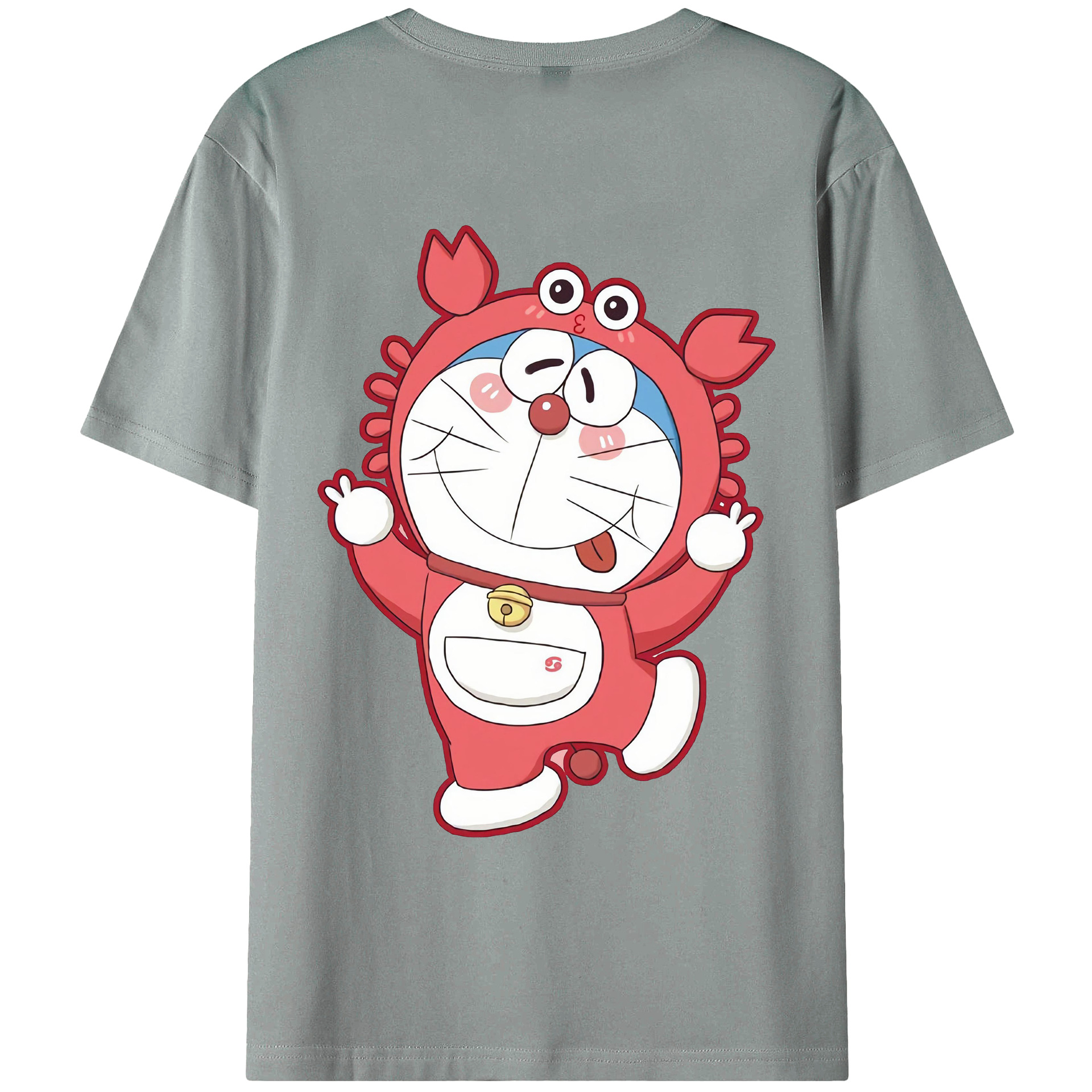 （画像用） ドラえもん Doraemon 綿100％ メンズ半袖Tシャツ（バックプリント） 通気性